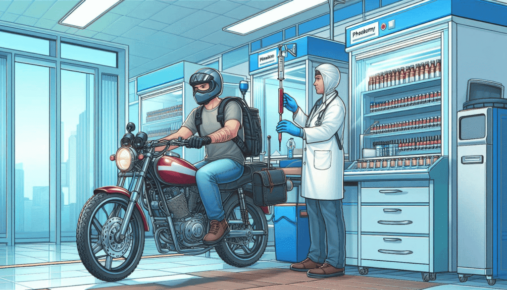 A runner collects samples from phlebotomists and delivers them to the lab.